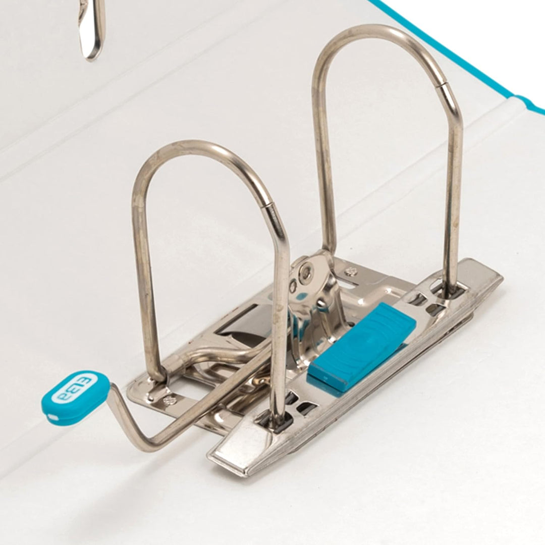 Elba Ordner A4, Smart Pro, 8 cm breit, Kunststoff aussen, türkis, 10 Stück türkis A4, breit, türkis