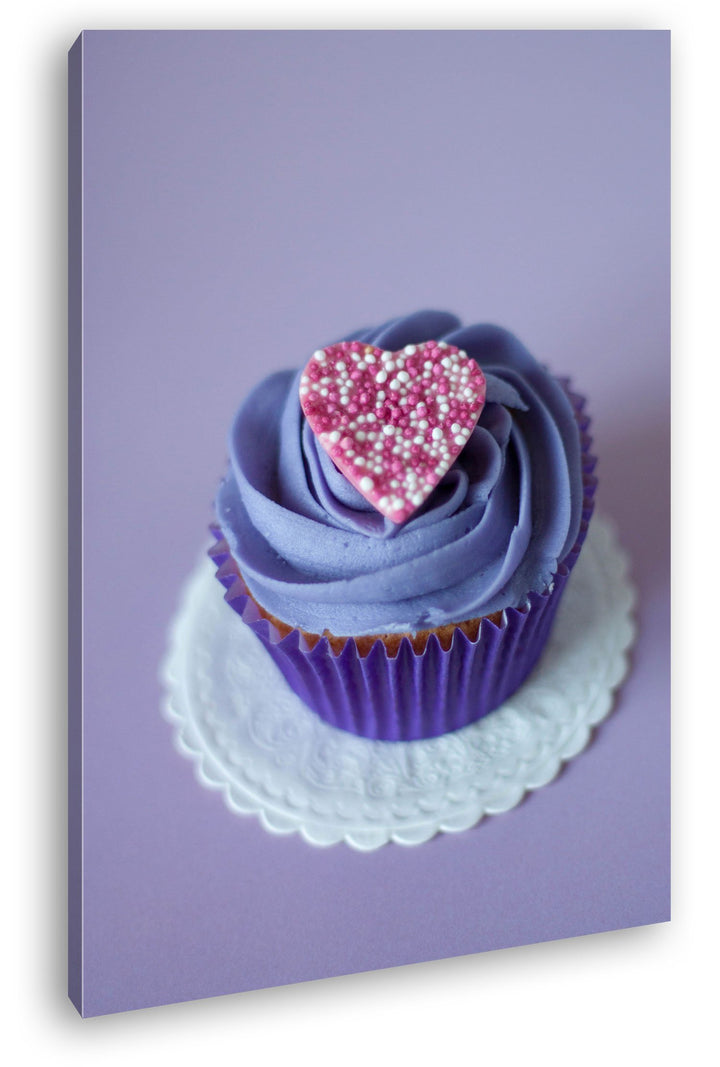 deyoli appetitlicher Cupcake Format: 100x70 als Leinwandbild, Motiv fertig gerahmt auf Echtholzrahme