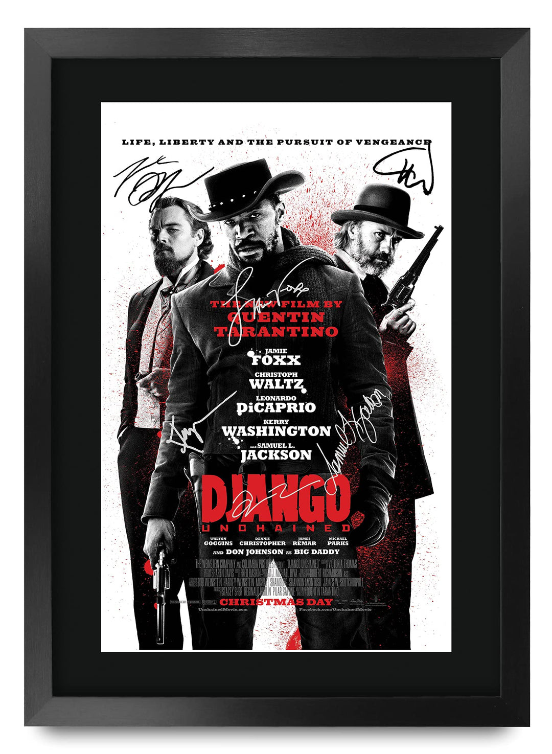 HWC Trading Django A3 Gerahmte Signiert Gedruckt Autogramme Bild Druck-Fotoanzeige Geschenk Für Jami