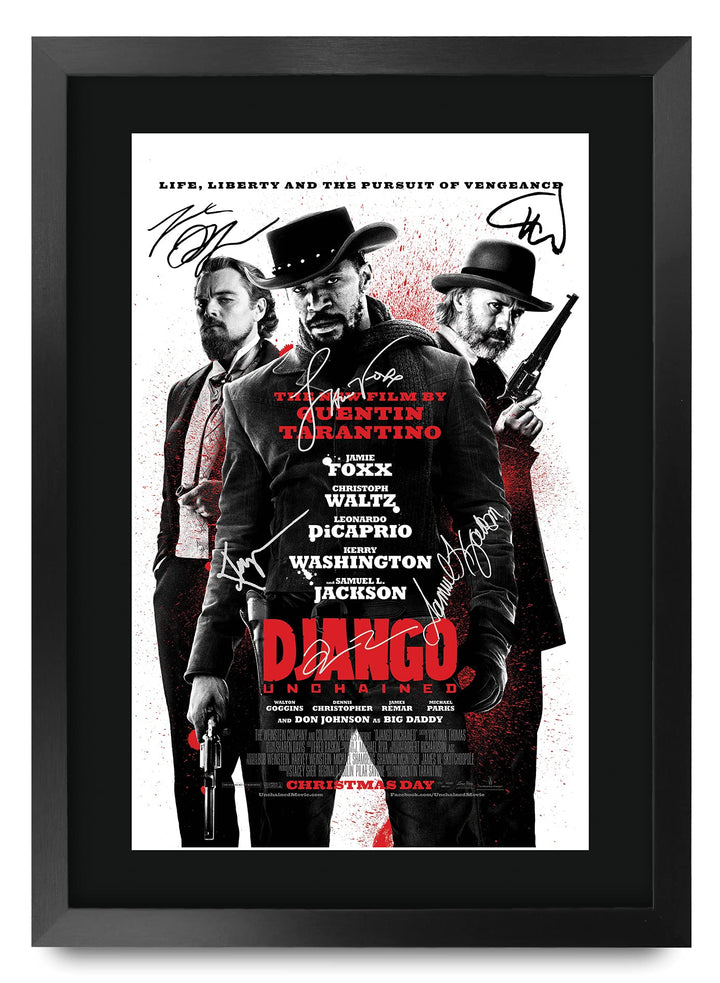 HWC Trading Django A3 Gerahmte Signiert Gedruckt Autogramme Bild Druck-Fotoanzeige Geschenk Für Jami