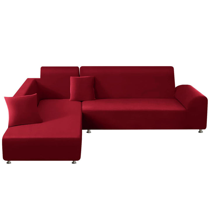 ShowyLive Sofa Überzug Couch Überzug 2er Set für Ecksofa L-Form Sofabezug 3 Sitzer+3 Sitzer, mit 2 S