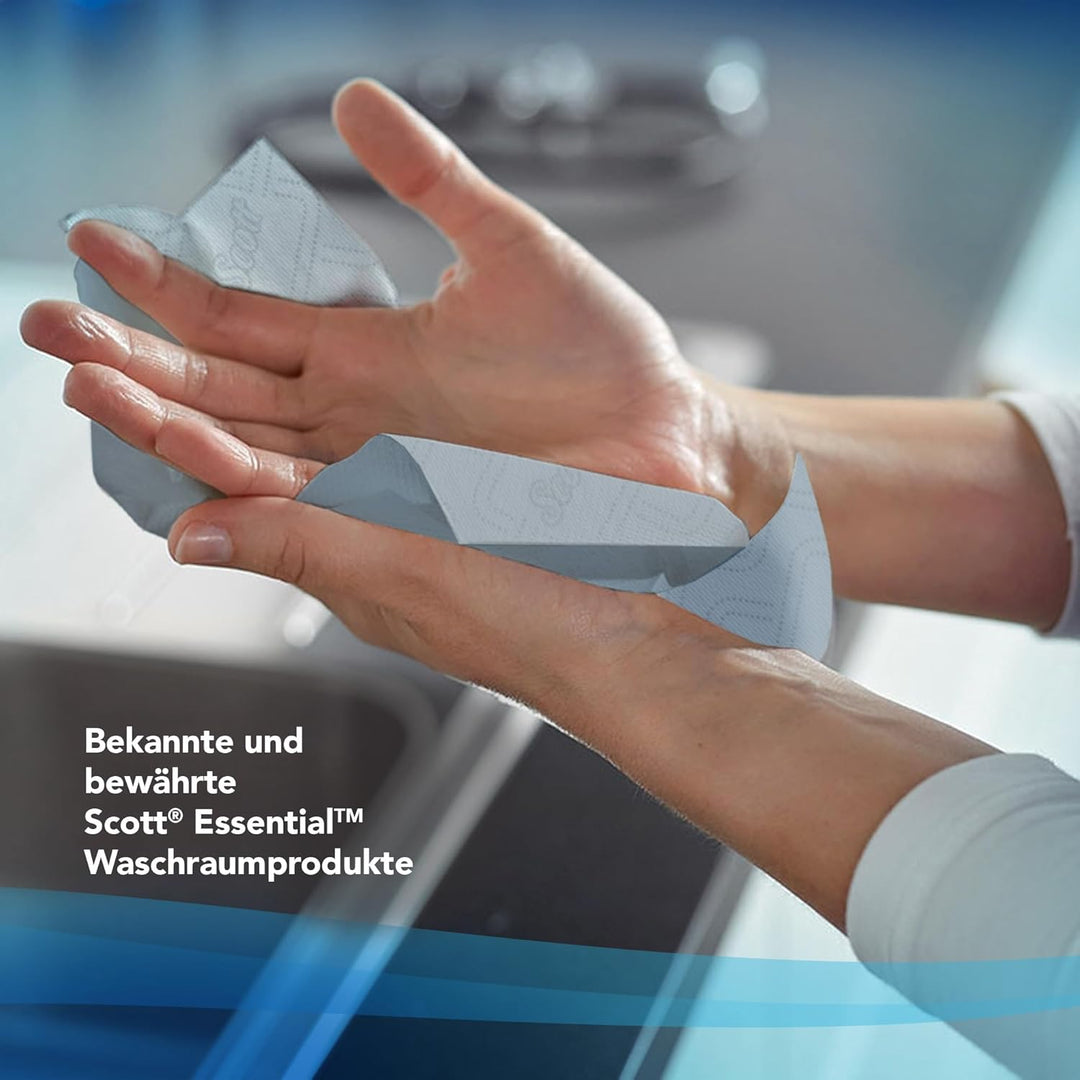 Scott Essential Slimroll Rollenhandtücher 6696 – blaue Papiertücher – 6 x 190 m Rollenpapiertücher (