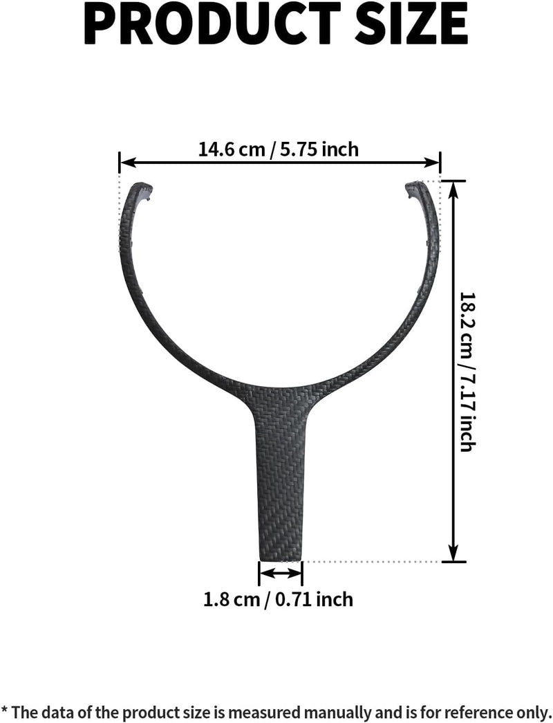 Carbon Fiber M-Sport Lenkradabdeckung Ersatz für BMW M Sport F20 F22 F30 Auto Lenkradabdeckung (Real