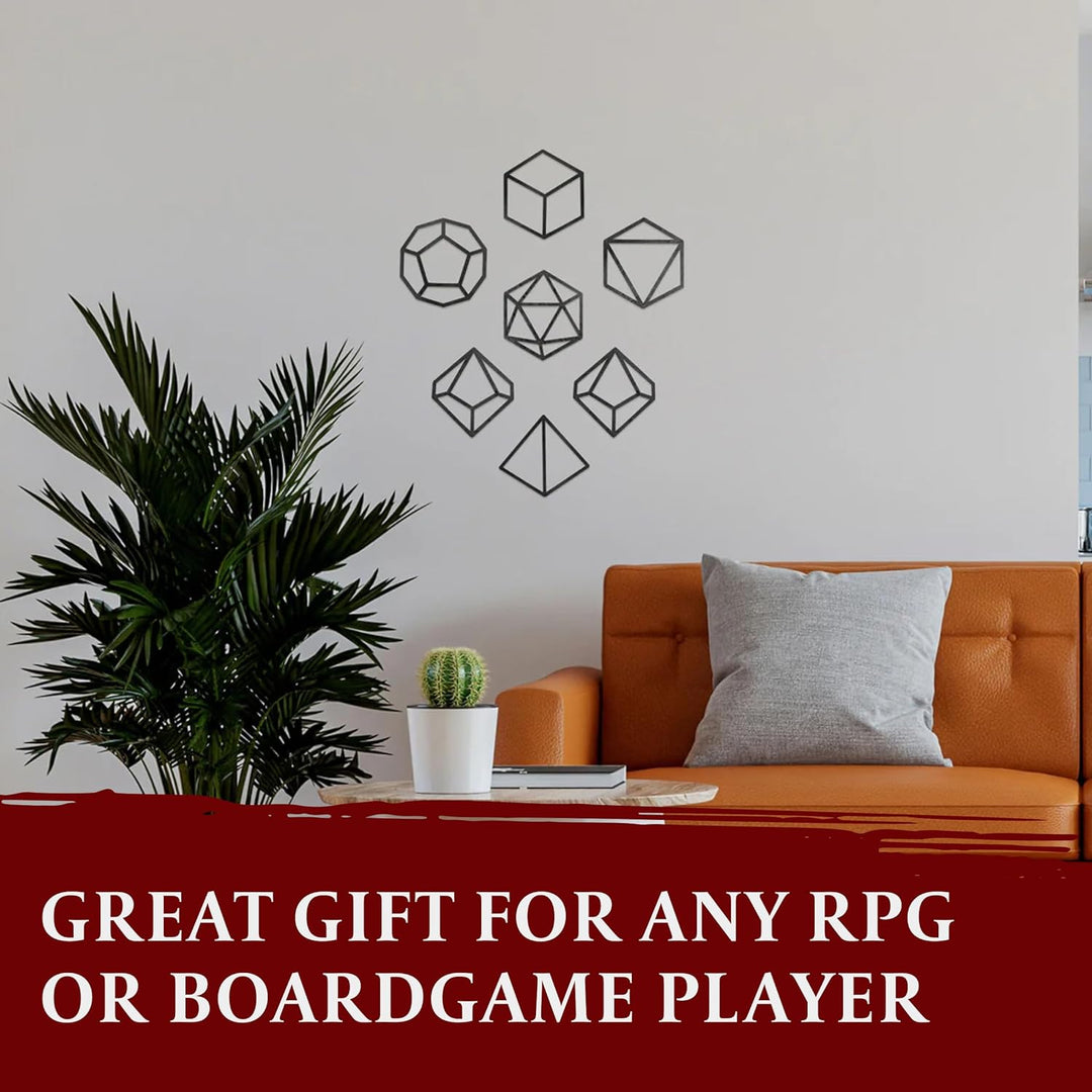 DND Zubehör - 7 Teile Wandobjekt aus Holz - Dungeons & Dragons Deutsch Artwork/Grafik Wandschmuck/D&