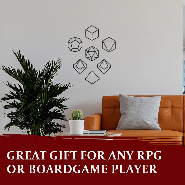 DND Zubehör - 7 Teile Wandobjekt aus Holz - Dungeons & Dragons Deutsch Artwork/Grafik Wandschmuck/D&