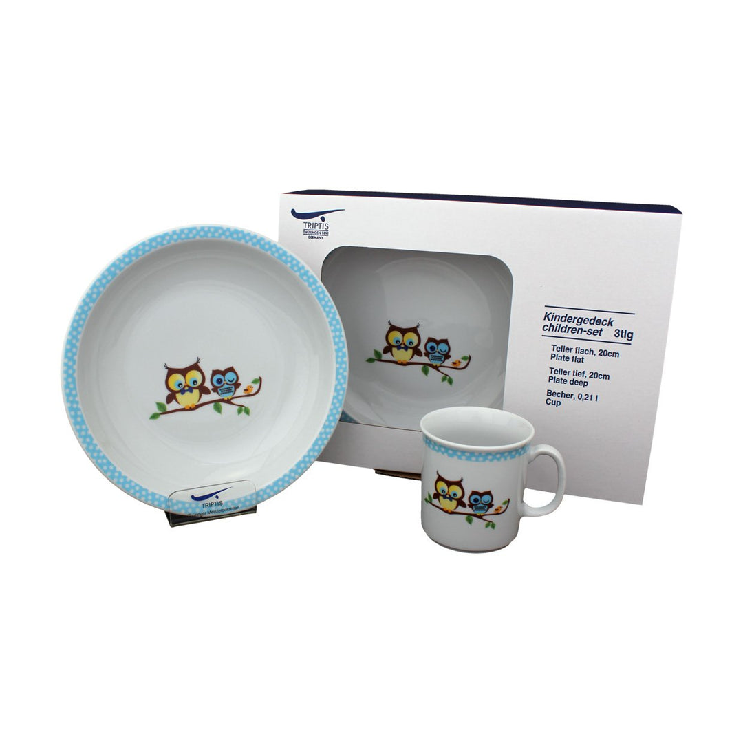 Eschenbach Porzellan Group Kindergeschirr Ernst und Emil Kindergedeck, 3 teilig, Porzellan, Dekor, 1