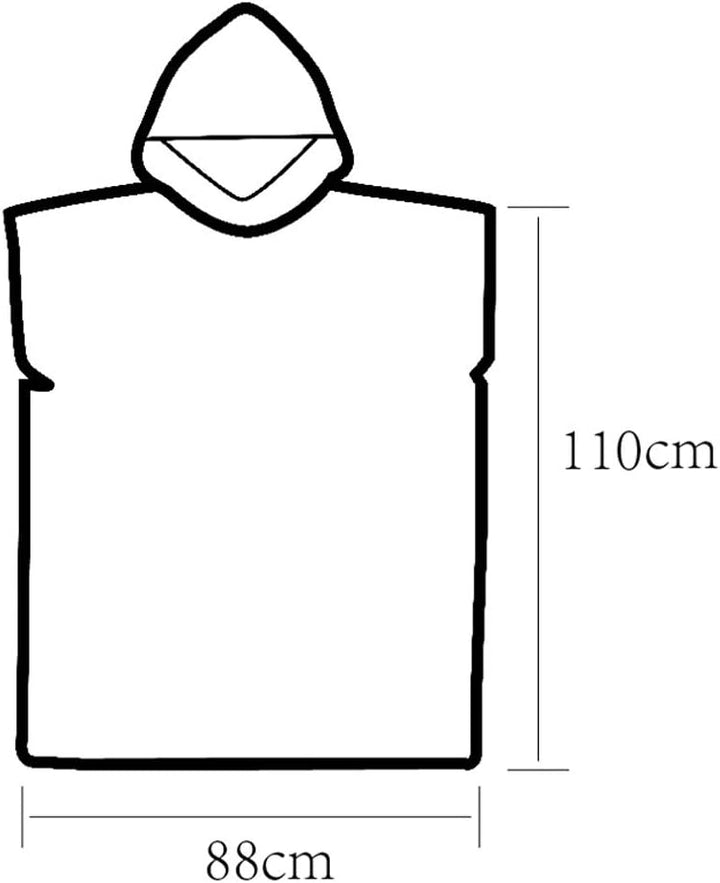 FADDARE Kapuzenhandtuch Poncho Adult Handtuch Ärmellose Wickel Robe Beach Tragbarer Mikrofaser Neopr