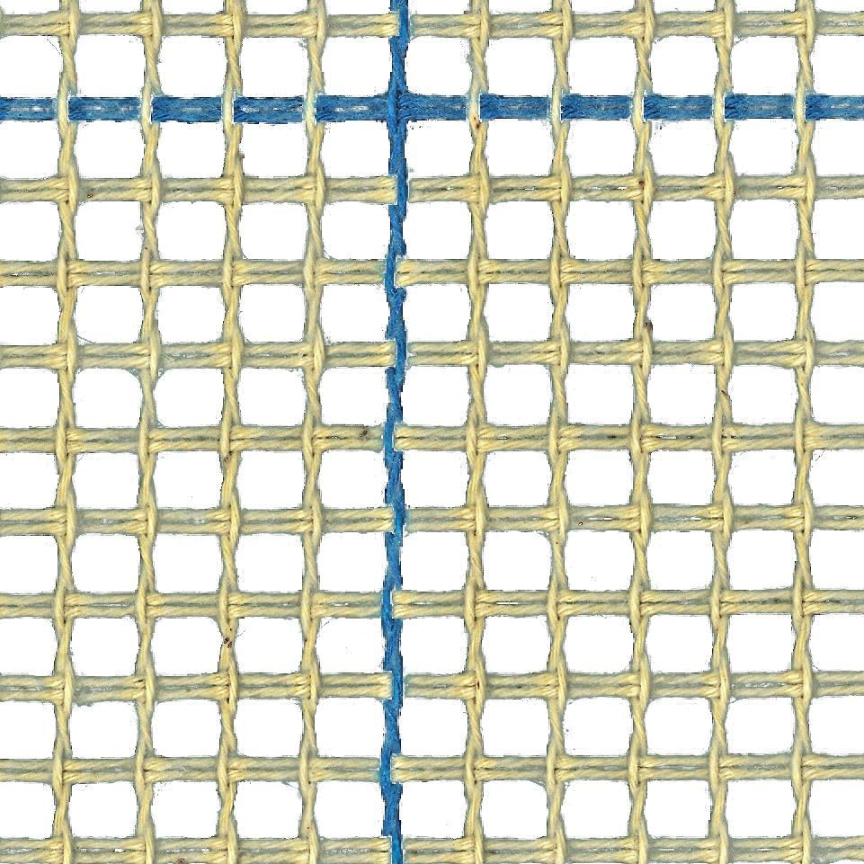 Teppich/Knüpfteppich Leinwand, 3 Löcher pro Zoll (2,54 cm), blau linierter Knüpfhaken Teppich Leinwa