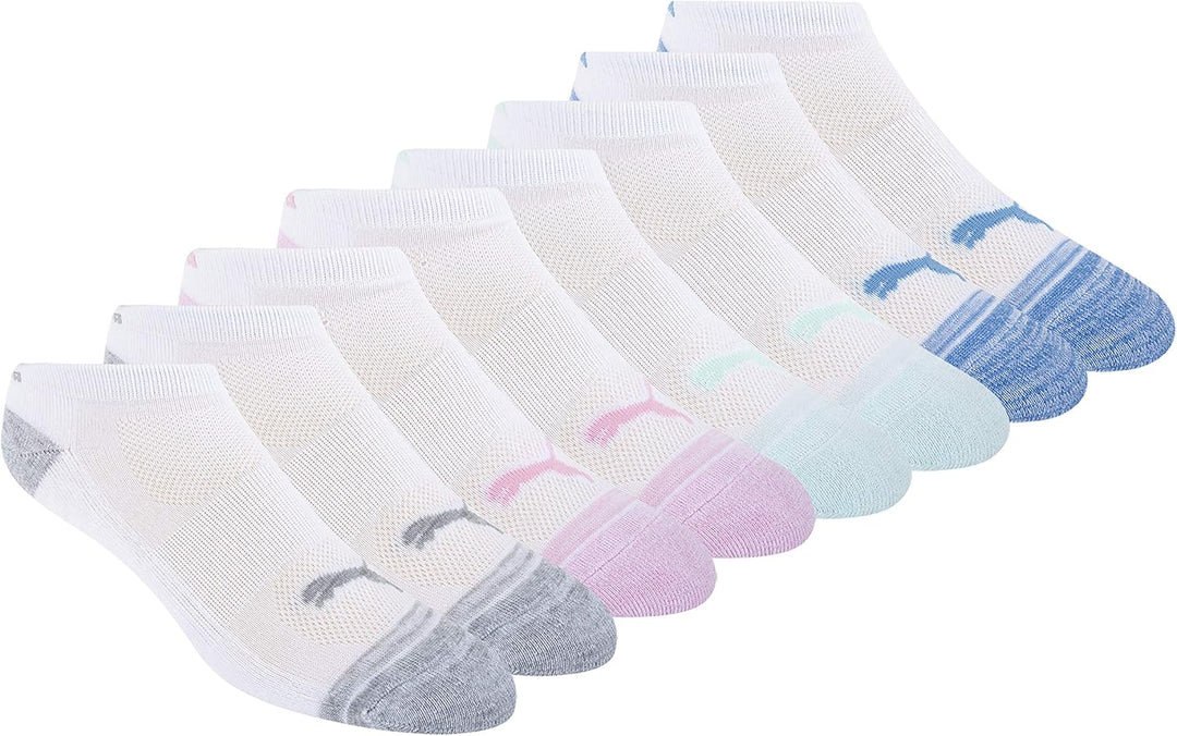 PUMA womens 8 Pack Low Cut Socks 9-11 Weiss, 9-11 Weiss