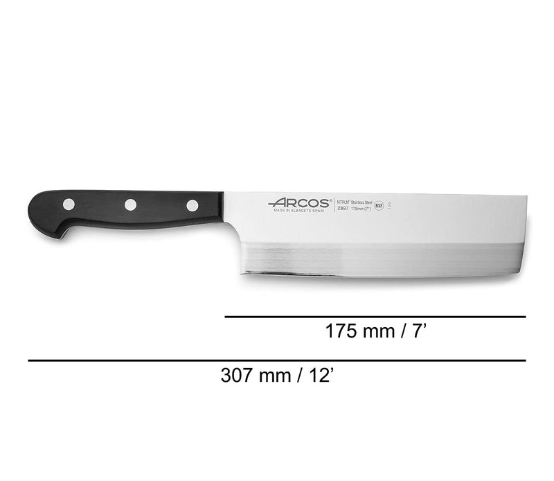 ARCOS Universal Usuba oder Asiatisches Messer mit 175mm zum Schneiden von Gemüse, Japanisches Messer