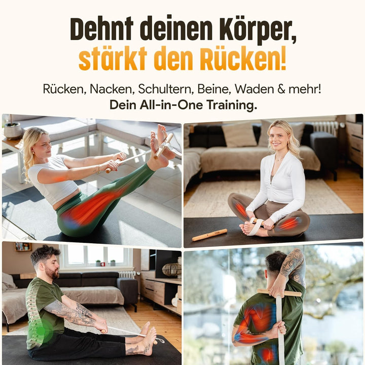 Dehngerät – 2-in-1 Flexibilitäts- & Rückentrainer | Mehr Beweglichkeit & Schmerzlinderung | Kompakte
