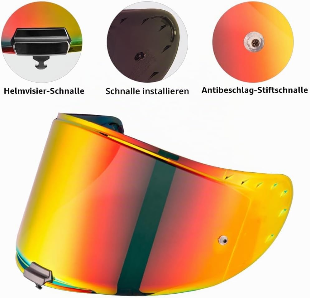 Helmvisier für FF327 Challenger,Motorradhelm Visier,Motorrad Windschutz Helm Objektiv Visier Vollges