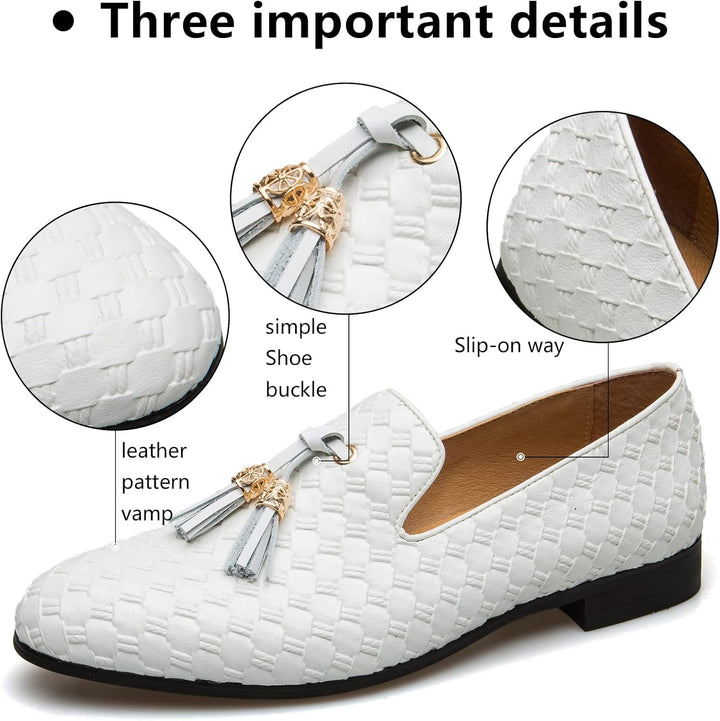 MEIJIANA Herren-Mokassins Business Schuhe Herren Schuhe Mokassins Slipper Herren 41 EU Weiss 04, 44