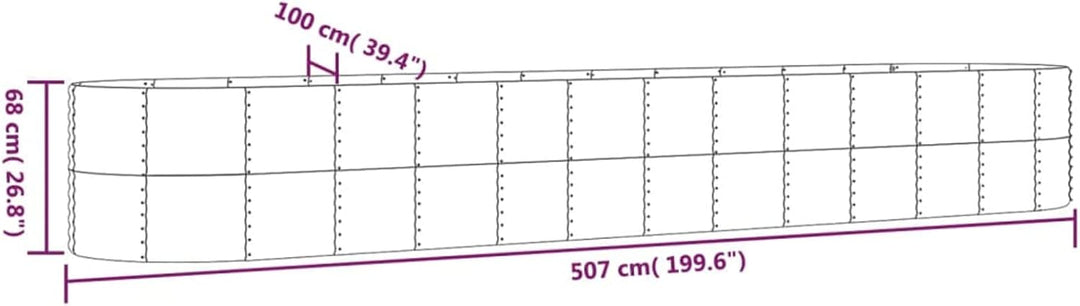 Tidyard Pflanzkübel Hochbeet Gemüsebeet Pflanzbeet Frühbeet Garten Pflanzkasten Metall Pflanzbeet Bl