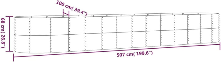 Tidyard Pflanzkübel Hochbeet Gemüsebeet Pflanzbeet Frühbeet Garten Pflanzkasten Metall Pflanzbeet Bl