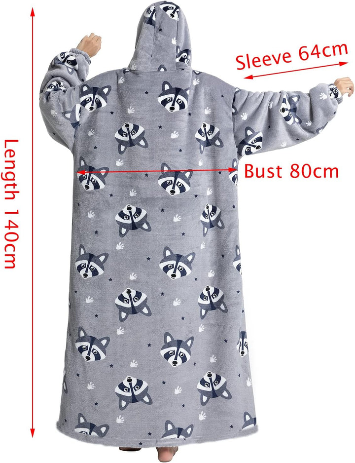 JOREAY Übergrosse Hoodie Decke mit Ärmeln für Damen Herren, Sherpa Kuschelig Deckenpullover, XXL Dec