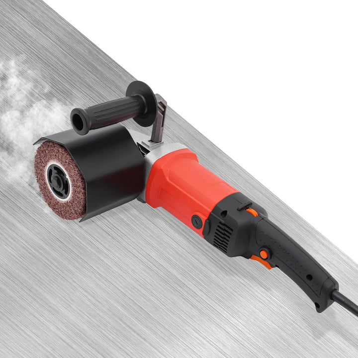 Satiniermaschine Elektrisch, Bürstenschleifer Multischleifer mit 2 Walzen, 6-Gang Schleifer(600-3000