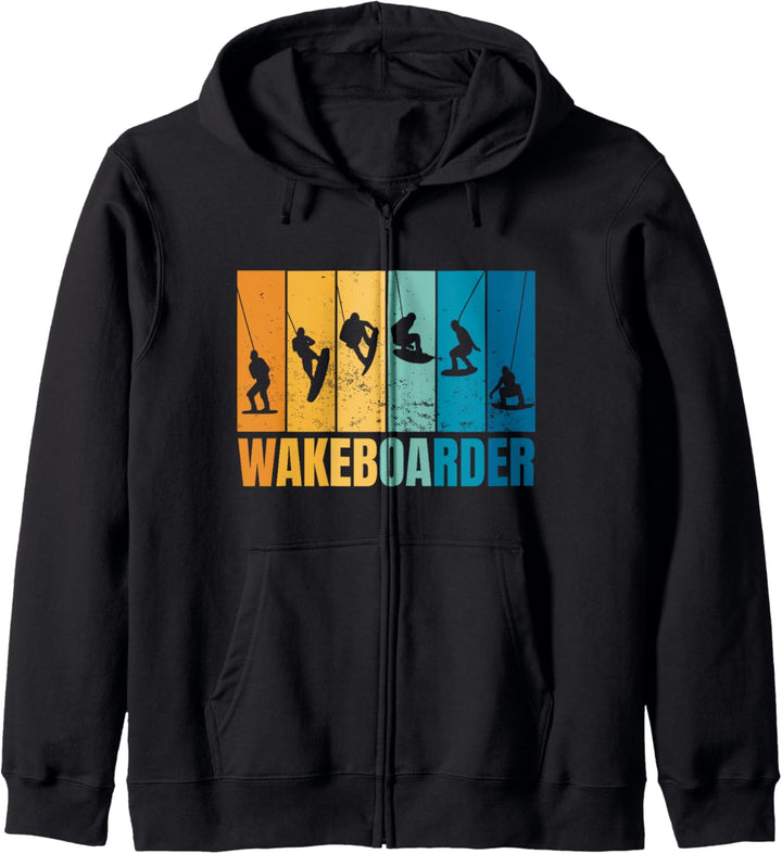 Wakeboard Bindung Vintage Wassersport Wakeboarder Kapuzenjacke