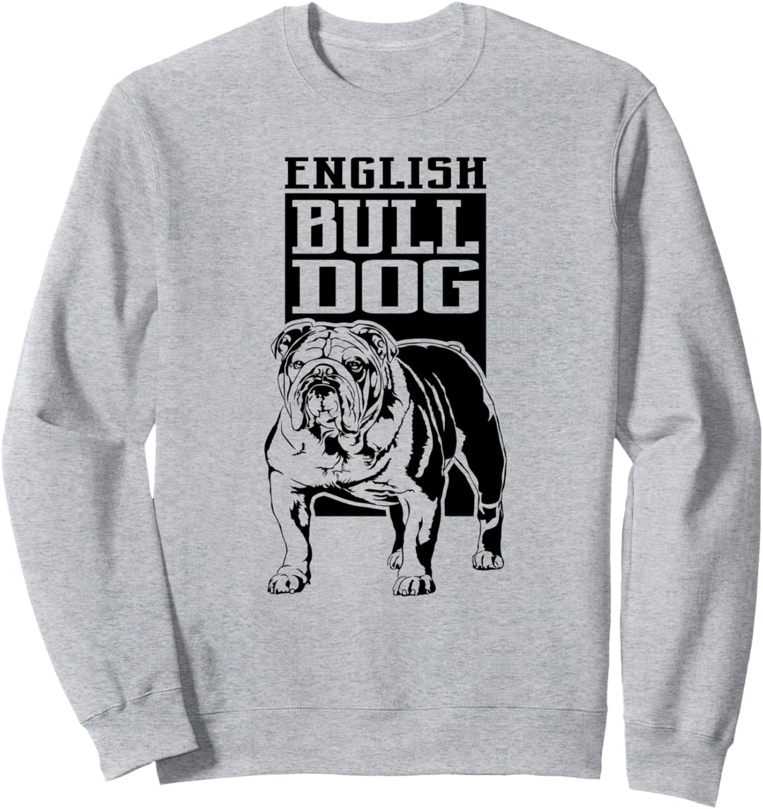 English Bulldog Hund Hunde Portrait Bulldogge Hundeportrait Sweatshirt