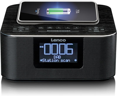 Lenco CR-650 DAB+ Radiowecker - Uhrenradio mit DAB+ und FM - 20 Senderspeicher - Schlummerfunktion -