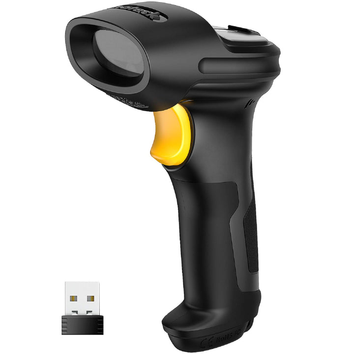 Inateck Wireless Barcode Scanner 2.4 GHz, 35 m Reichweite, automatisches schnelles und präzises Scan