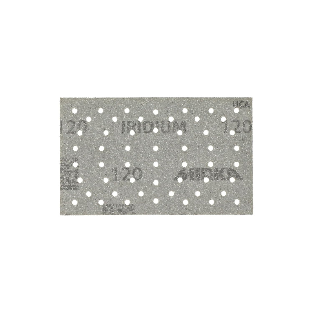 Mirka Iridium Premium-Schleifpapier 81x133mm Klett 54-Loch, Korn 120, 100 Stk / Zum Schleifen von La