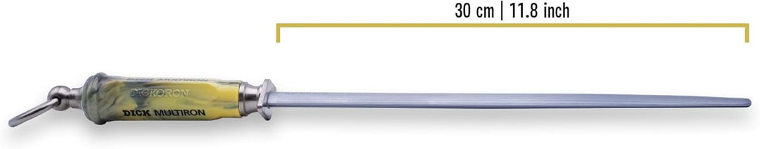 F. DICK Kochwetzstahl Multiron oval 30 cm (Griff ergonomisch, Wetzstahl, Oberflächenhärte über 65° H