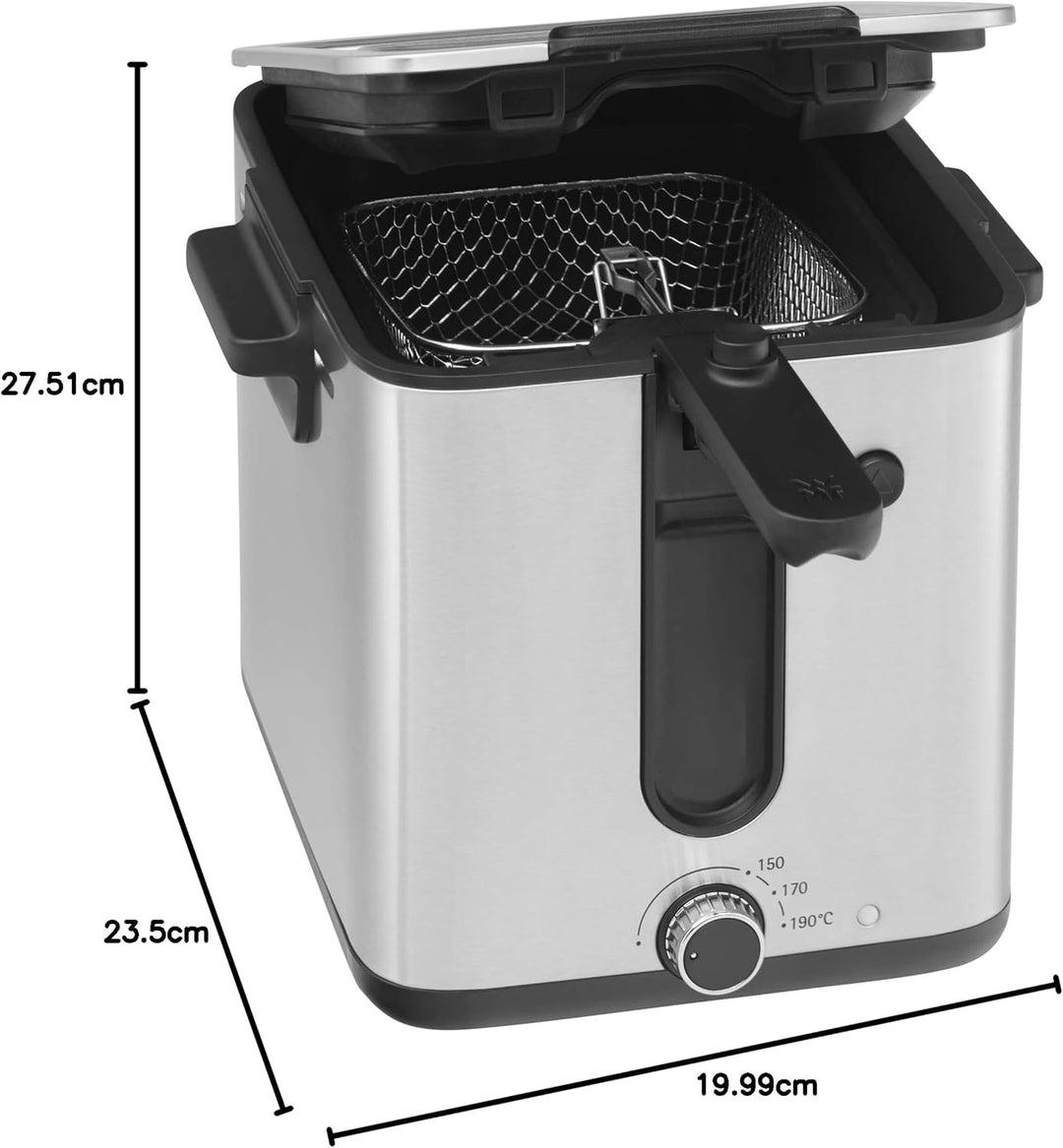 WMF Küchenminis Mini Friteuse mit Fett/Öl, mini Fritteuse mit Kartoffelschneider, 1000 W, herausnehm
