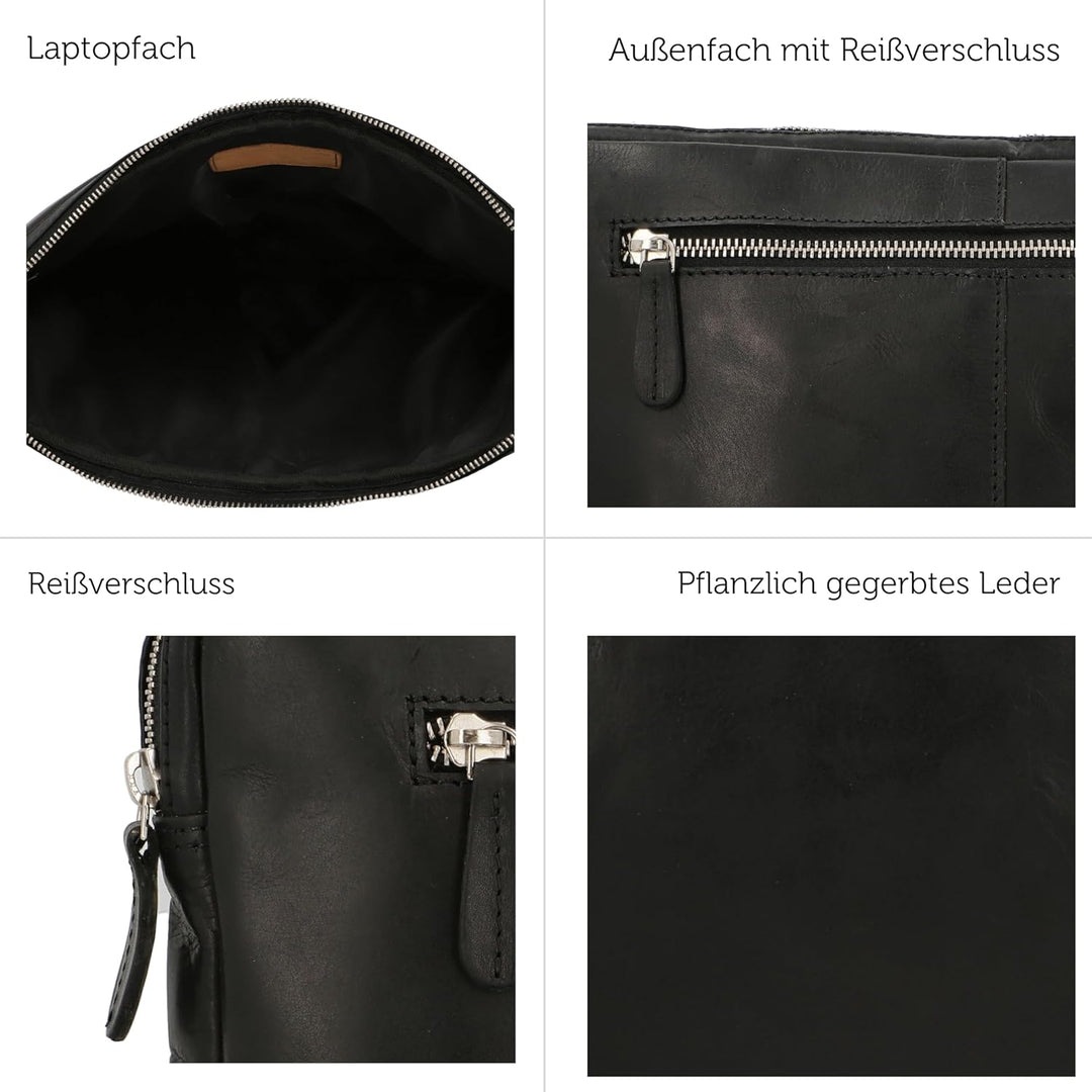 Gusti Leder Maniküre Alizee - Etui Nageletui Nagelpflegeetui Maniküreetui Damen Herren Leder Schwarz