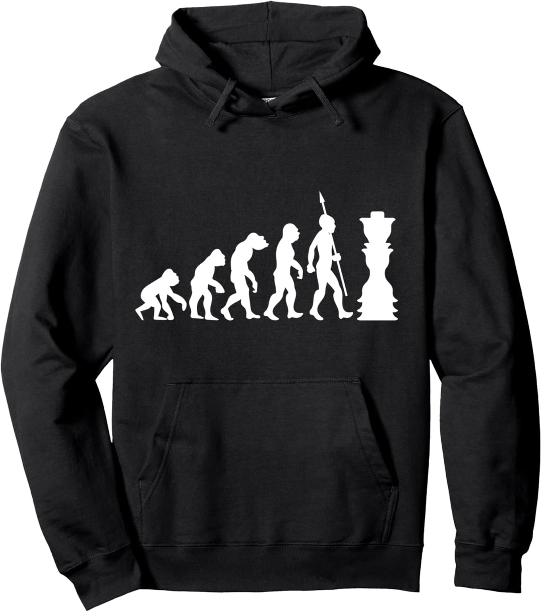 Schach Spiel Schachbrett Spieler Sport Evolution Fun Lustig Pullover Hoodie