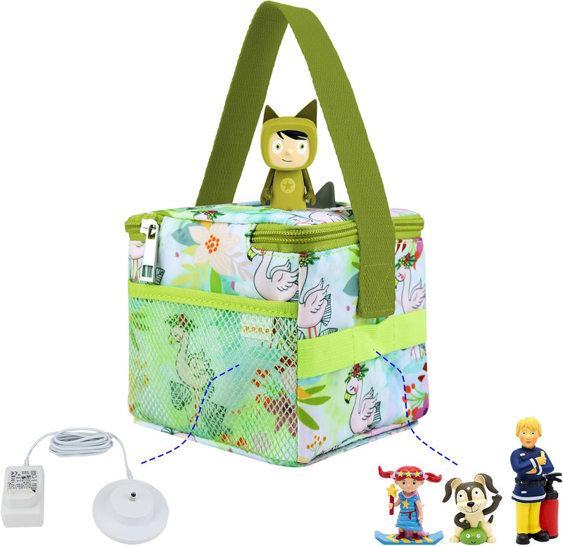 Tasche für Toniebox und Hörfiguren, Tragetasche für Toniebox Starterset Kinderlieder Figuren, Transp