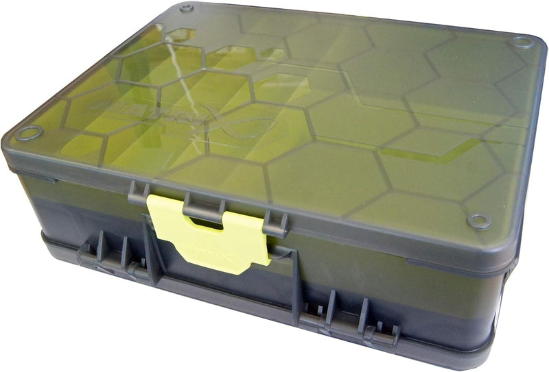 Fox Matrix Double sided Feeder & Tackle Box - Angelbox für Feederkörbe & Angelzubehör, Tacklebox für