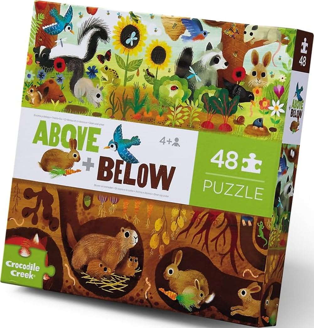 Bertoy 3876002 Classic Above and Below Boxed Puzzles, Backyard, 48 Teile