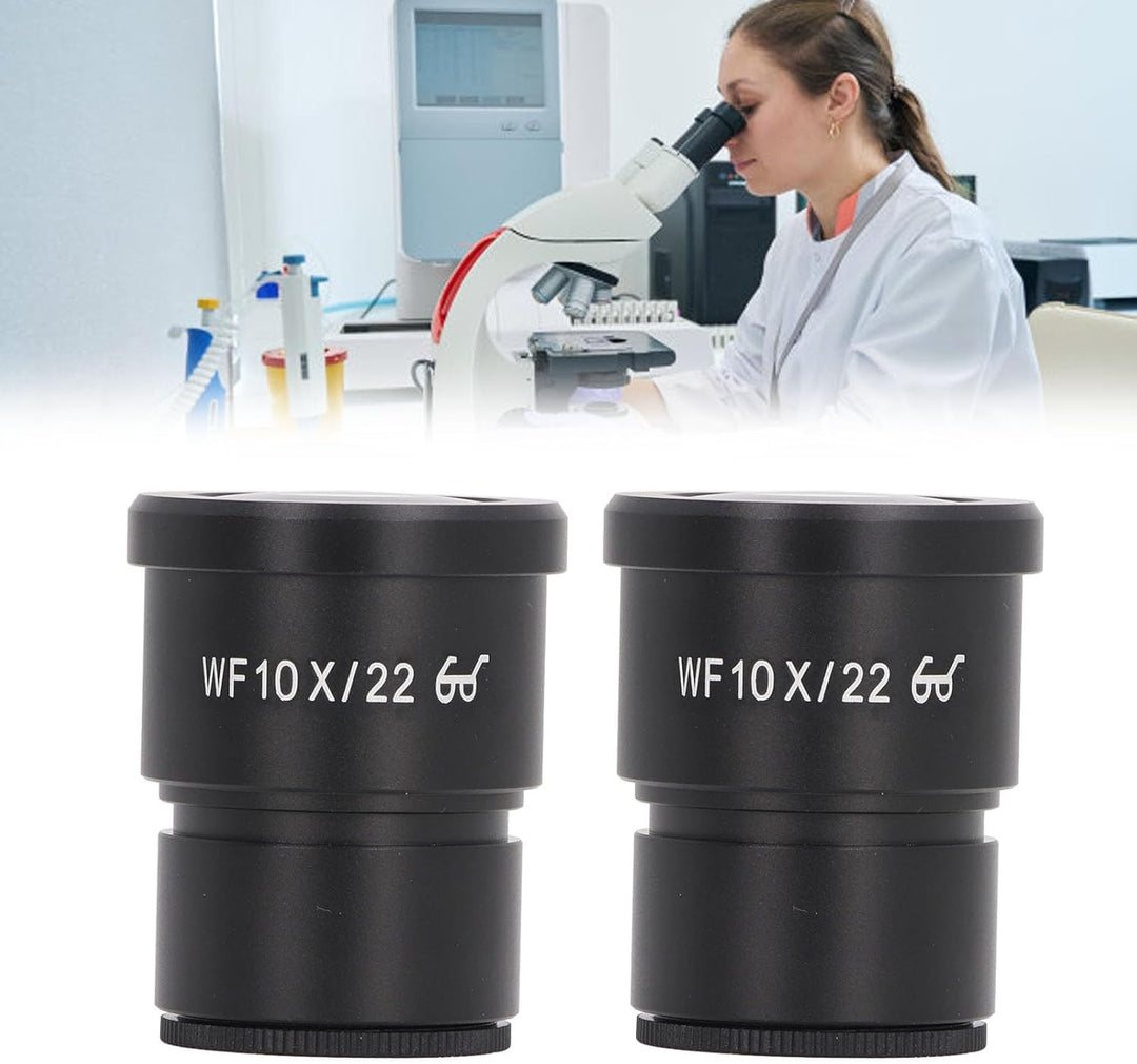 2 Stücke Mikroskopokular Aluminiumlegierung 10X Biologisches Okular 30mm Montagegrösse Mikroskope Ob