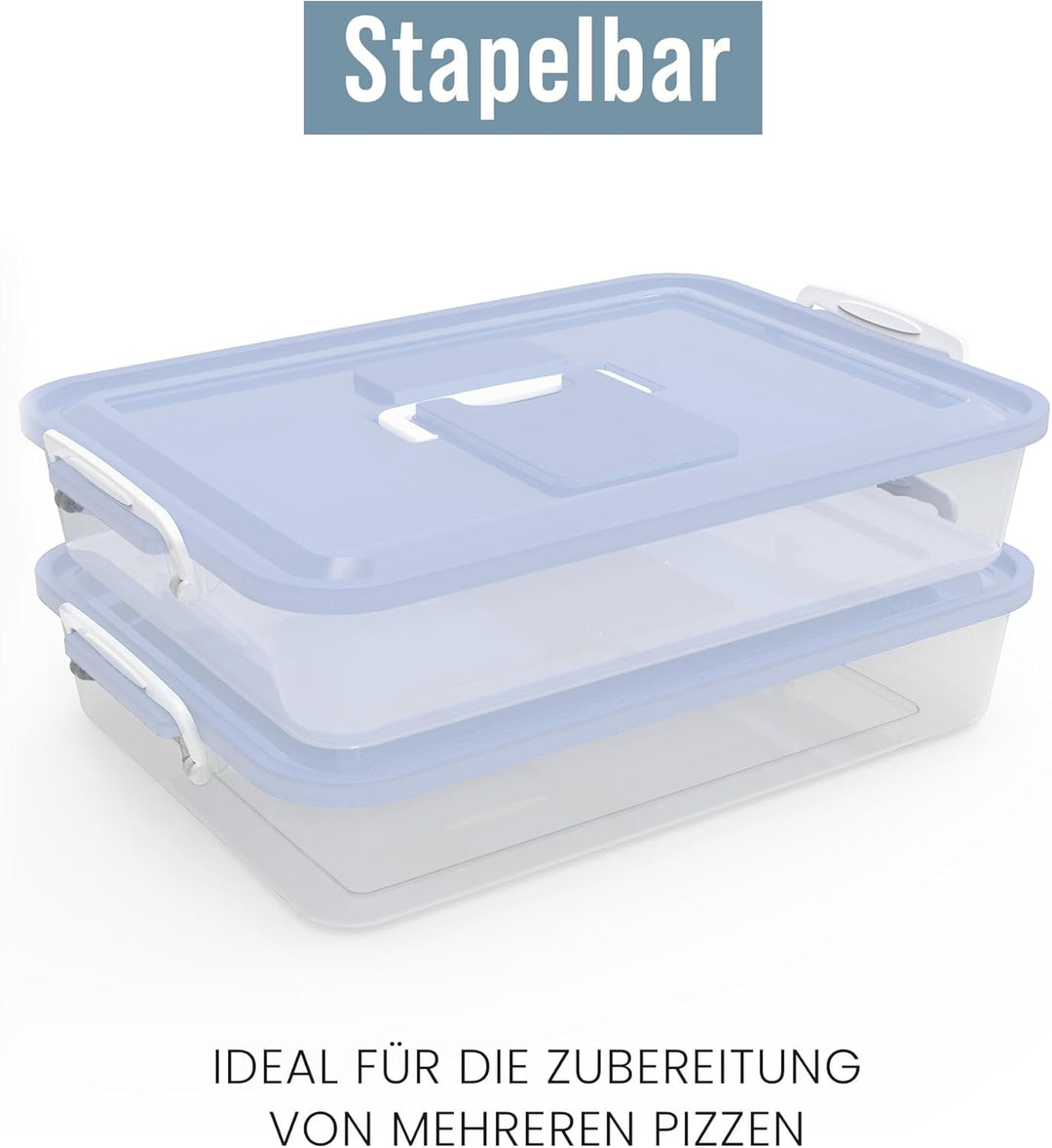 Chef Pomodoro Pizzaballenbox – Pizza Box – Pizzaballenbox mit Deckel – Pizzabox – Pizzateigbehälter