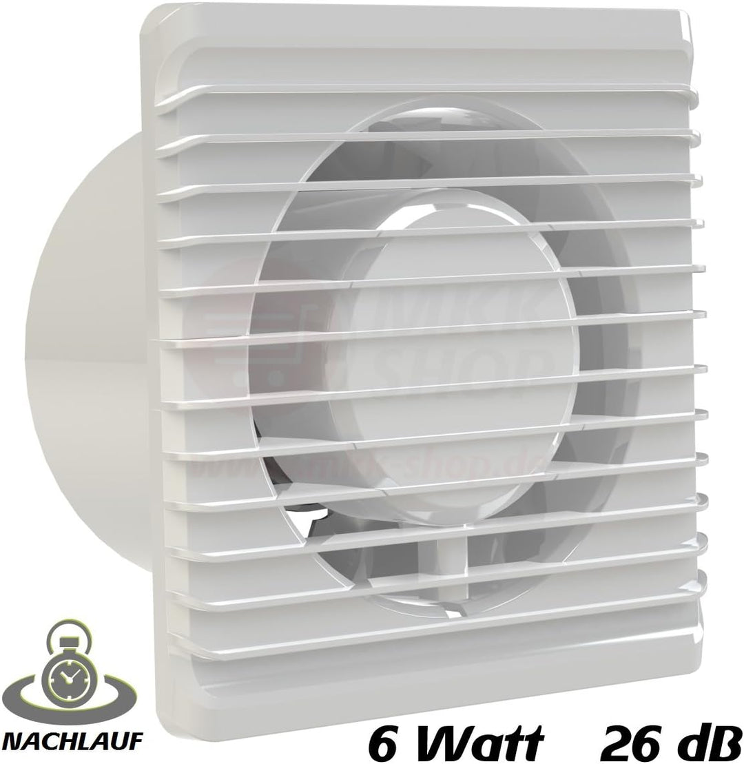 2R-C9CK-R8KI-001 Badventilator Ø 100 mm in weiss hS Lüfter Ventilator Front Wandlüfter Wandventilato