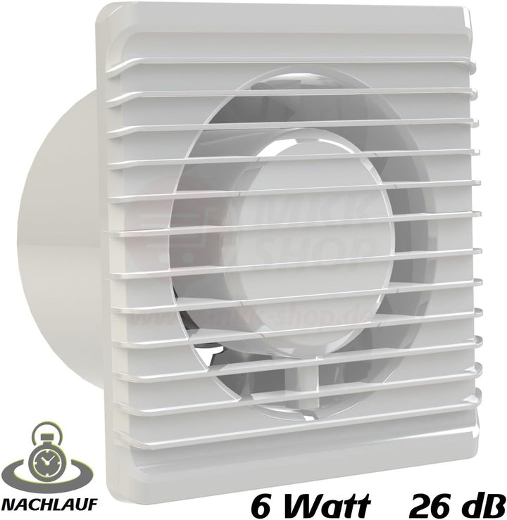 2R-C9CK-R8KI-001 Badventilator Ø 100 mm in weiss hS Lüfter Ventilator Front Wandlüfter Wandventilato