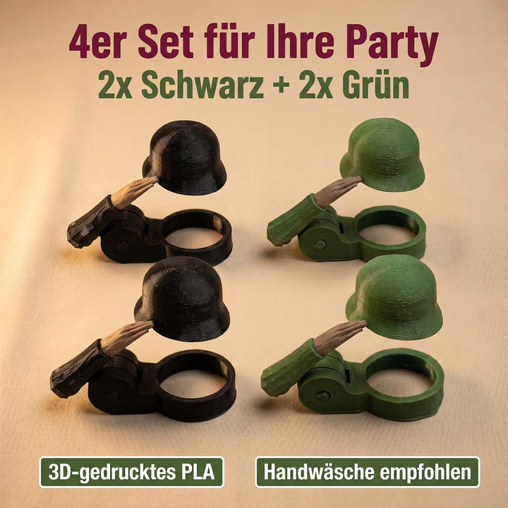 PLUSHCEWT 4 Stück Soldat Salut Bierflaschen Helm Soldatengruss Bierflaschenhelm Bierhelm lustiger Fl