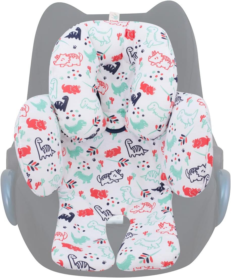 JYOKO Kids Sitzverkleinerer Antiallergikum Universal Baby 100% Baumwolle (Dino Party, Enthält eine K