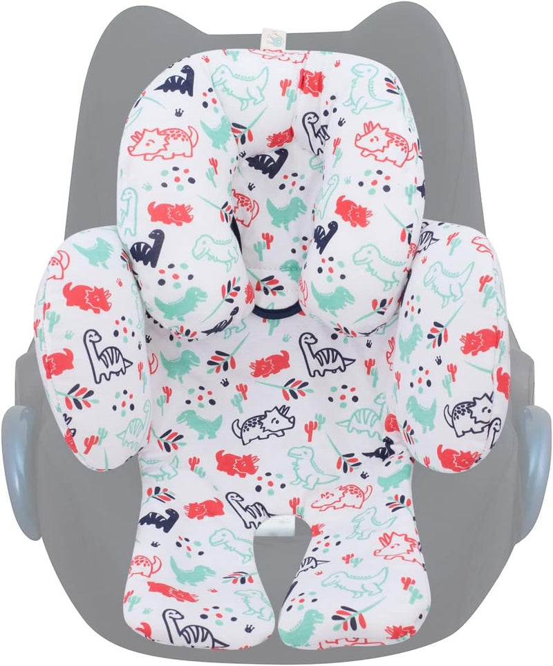 JYOKO Kids Sitzverkleinerer Antiallergikum Universal Baby 100% Baumwolle (Dino Party, Enthält eine K