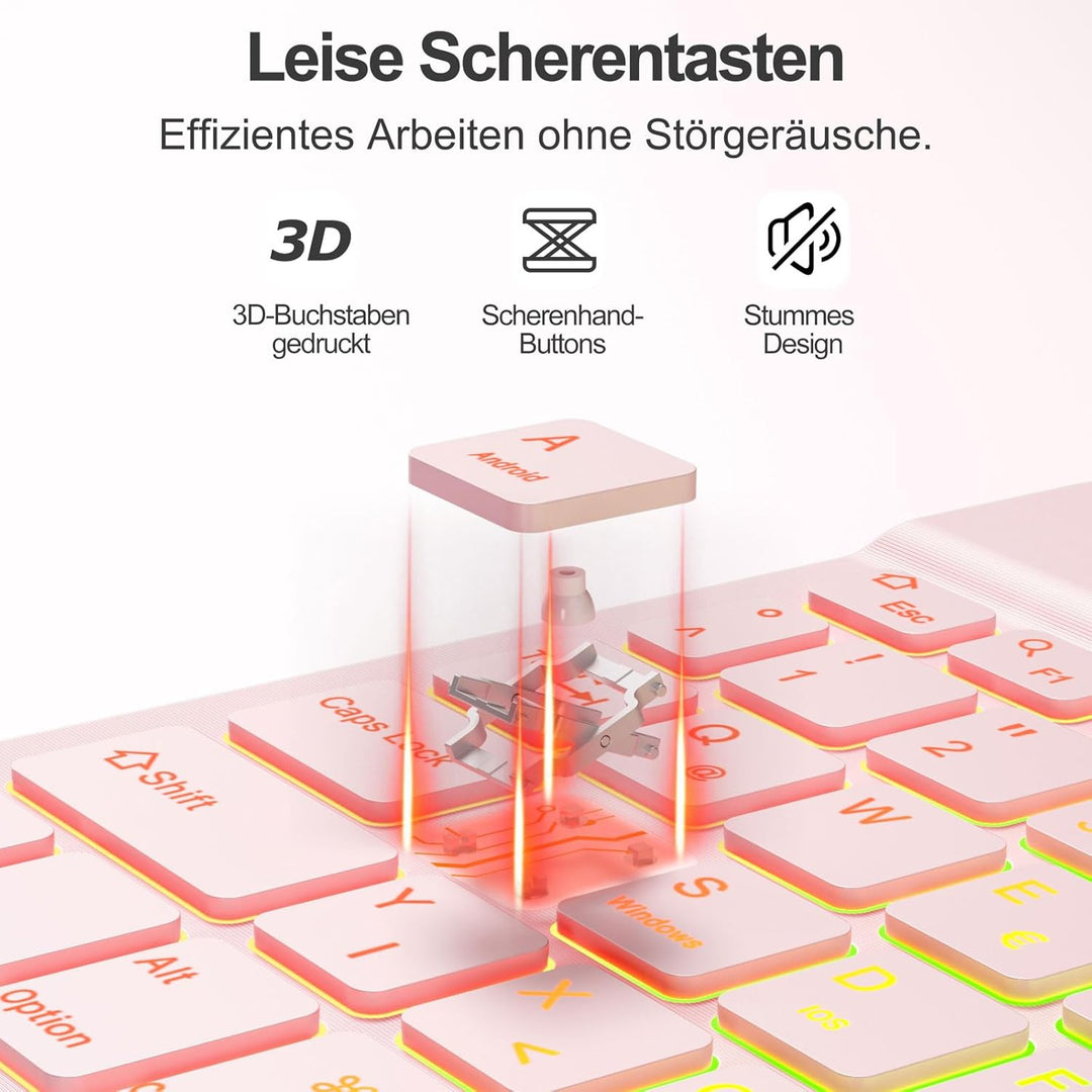 drivego Tastatur Hülle mit Maus for iPad A16 11/10 Generation &amp; Schutzfolie | (11/10.9 Zoll, 2025/20