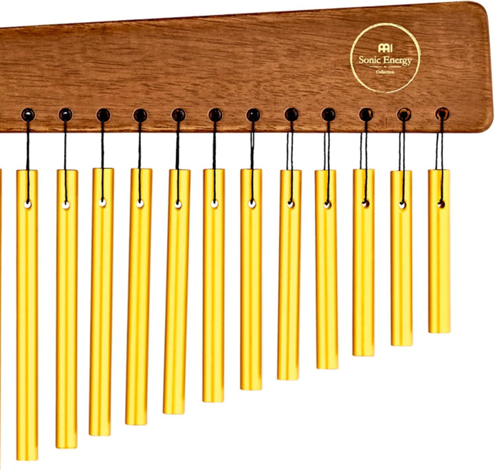 Sonic Energy Chimes – Metallische Chimes mit 27 Klangstäben – Mit Holz-Aufhängung – Für Klangbad, Pe