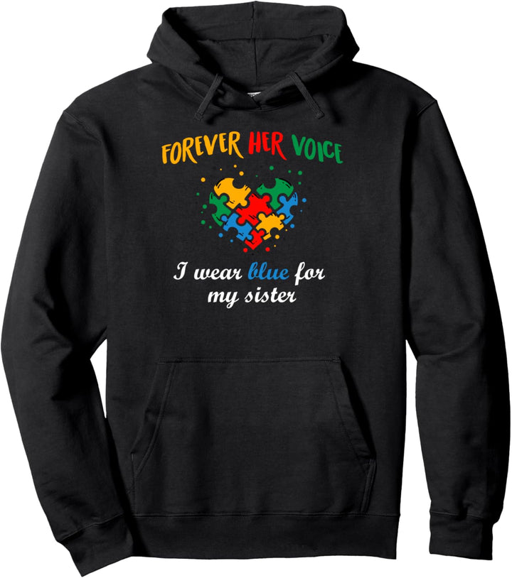 Für immer trage ich blau für meine Schwester Awareness Pullover Hoodie