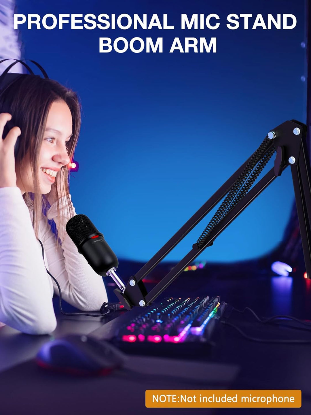 SUNMON für HyperX SoloCast / 2 Mikrofon Arm, Universeller SoloCast 2 Mikrofonarm Tisch Mikrofonständ