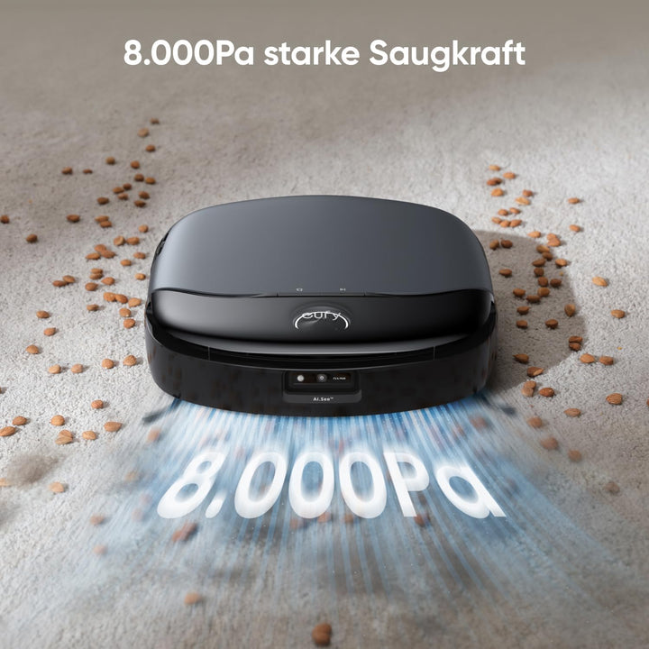 eufy S1 HydroJet Saugroboter mit Wischfunktion, All-in-One-Station, Revolutionäres Reinigungssystem,