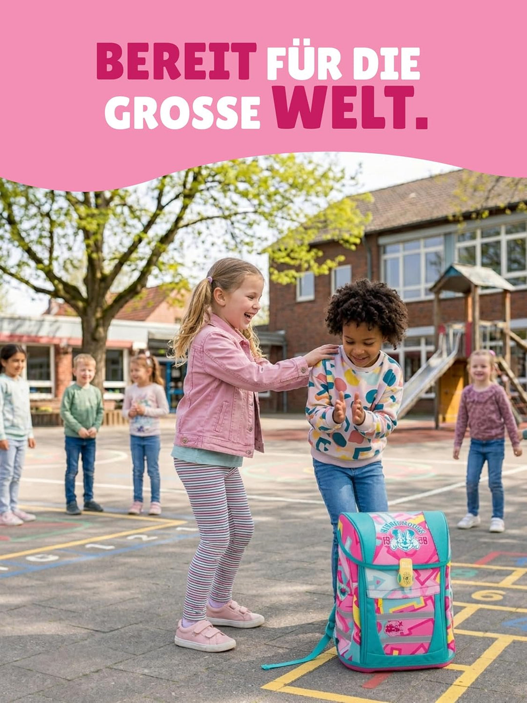 Familando - McNeill Teneris Schulranzen Set - 9-teilig mit Sporttasche - Minnie Mouse - Ergonomisch