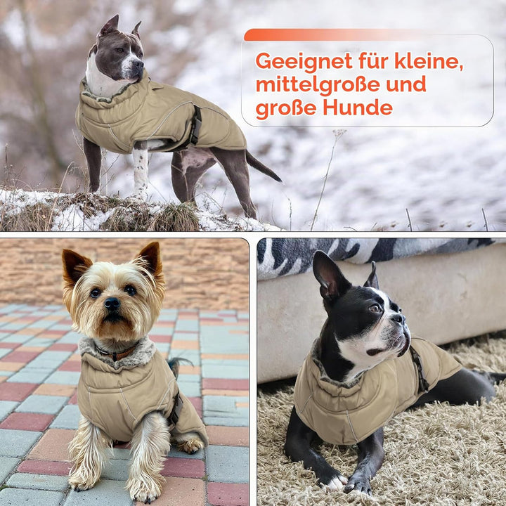 Hundejacke Kleine Hunde, Hundejacke Wasserdichter Winter Warm Hund Kleidung Hundemantel Gepolstert P