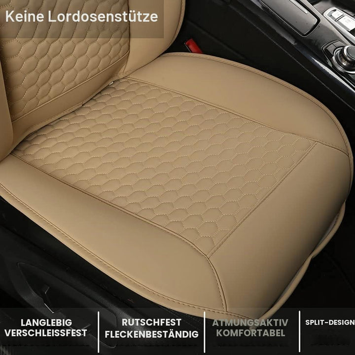 Black Panther Sitzauflage Auto, PU-Leder Autositzbezüge Vordersitze, mit Kopfstützenabdeckung, Fit 9