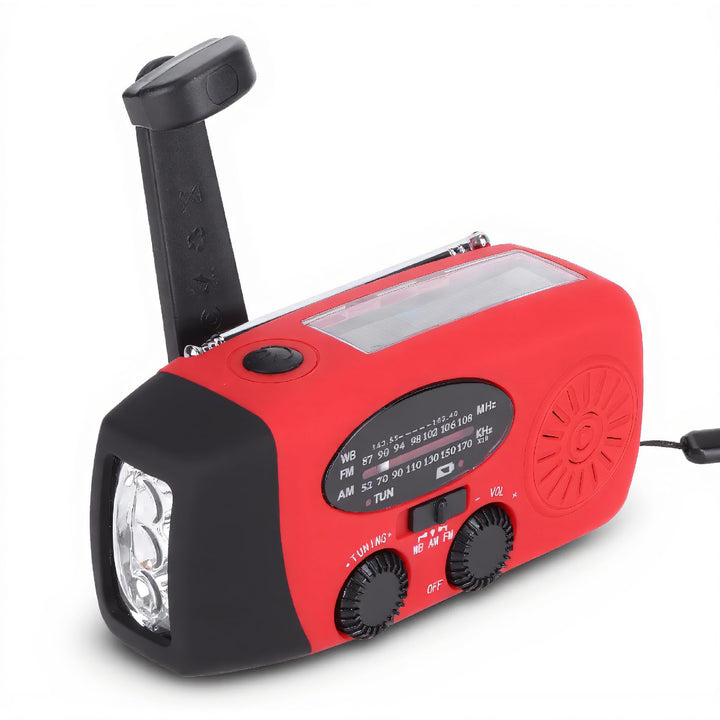 QQT088 Solarenergie Notfallradio, Multifunktions Handshake Radio, USB Aufladung, FM AM WB/NOAA Wette