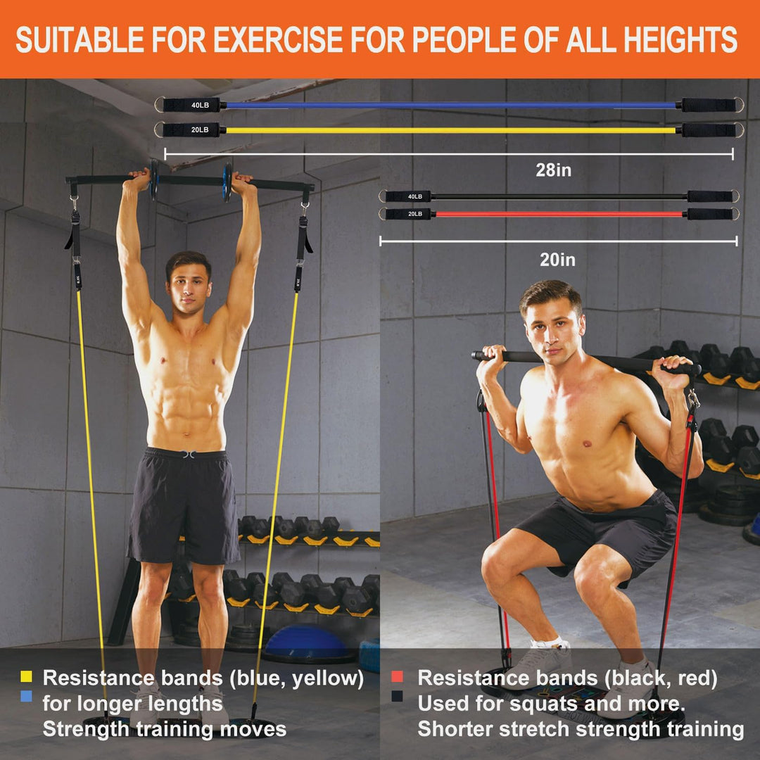HOTWAVE Liegestützbrett Fitness, tragbare faltbare 20 in 1 Liegestützstange zu Hause Fitnessstudio,